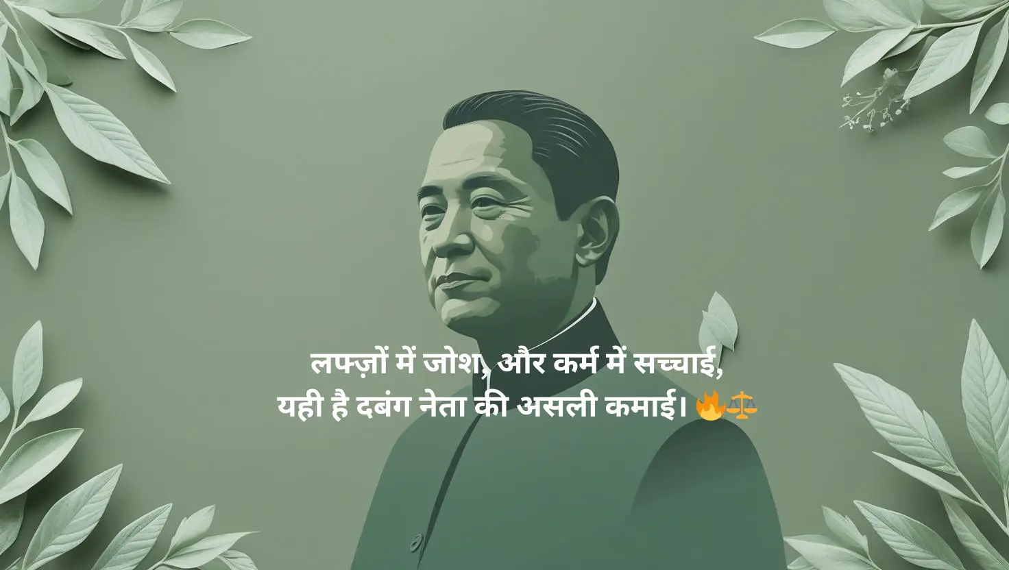 दबंग और ईमानदार नेता पर बेहतरीन स्टेटस