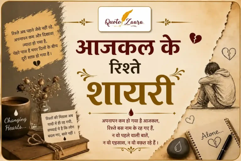 आजकल के रिश्ते शायरी