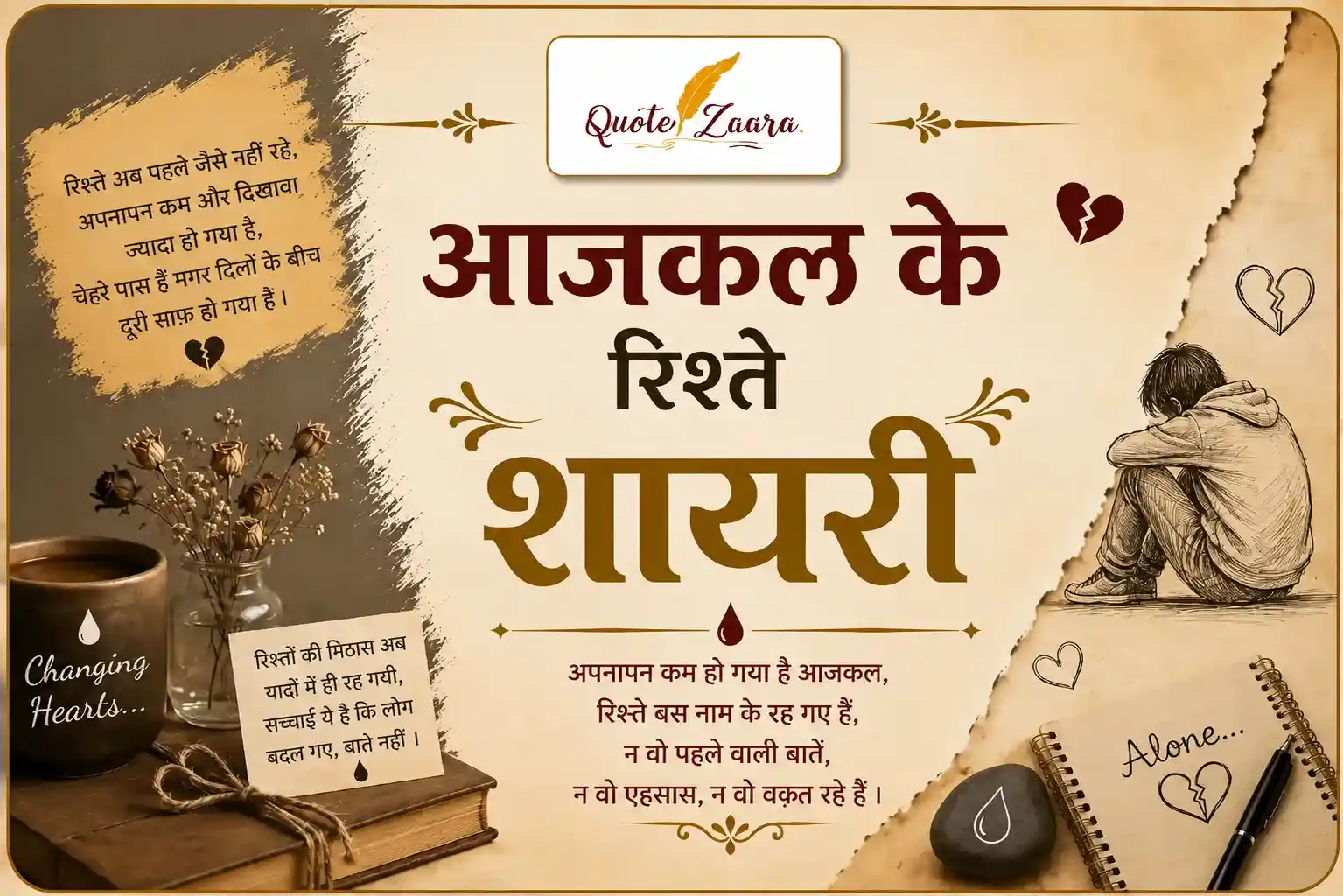 आजकल के रिश्ते शायरी