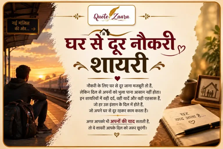घर से दूर नौकरी शायरी