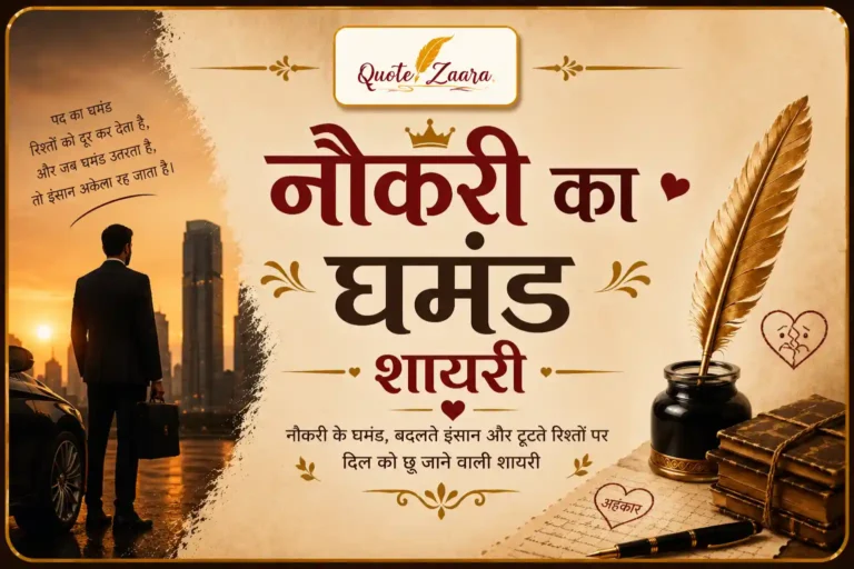 नौकरी का घमंड शायरी