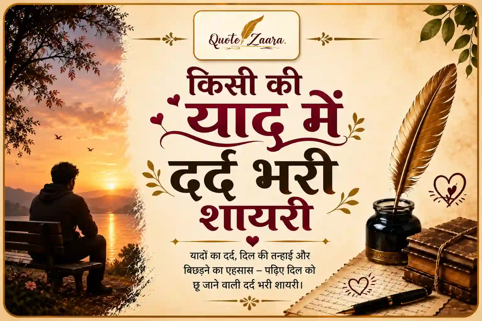 किसी की याद में दर्द भरी शायरी