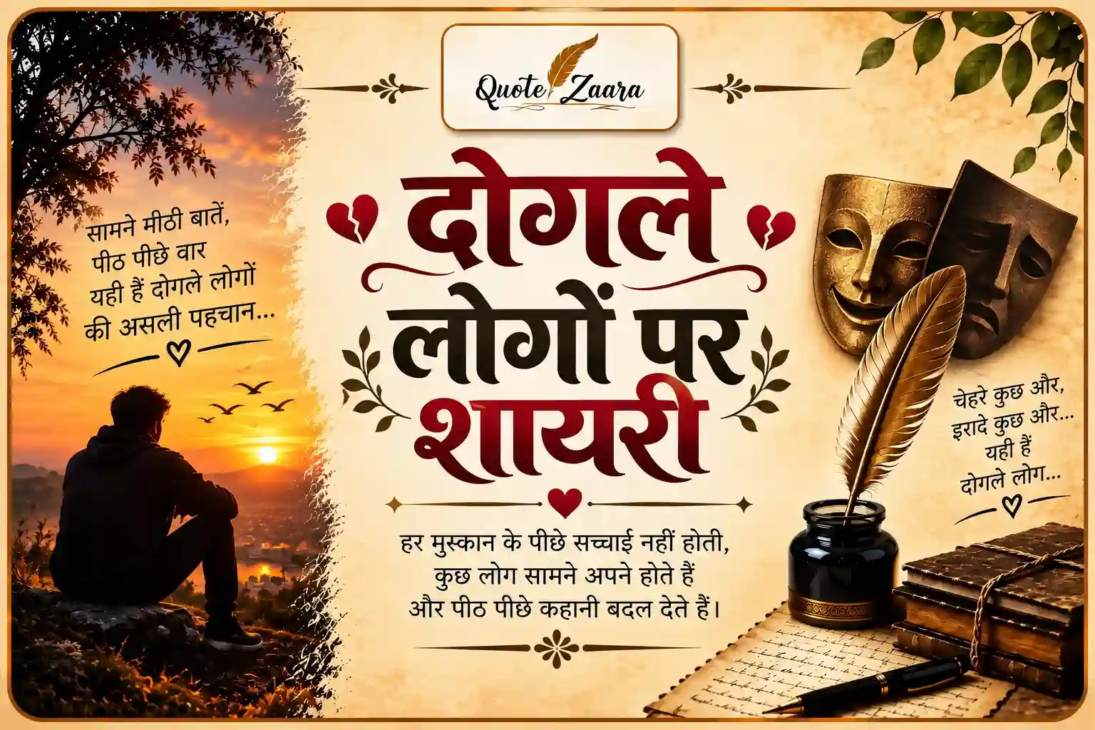 दोगले लोगों पर शायरी