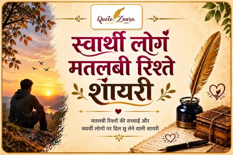 स्वार्थी लोग मतलबी रिश्ते शायरी