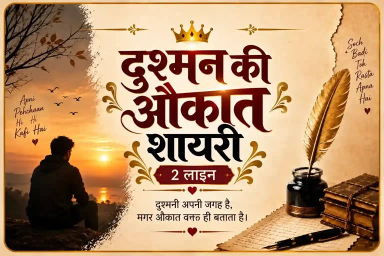 दुश्मन की औकात शायरी
